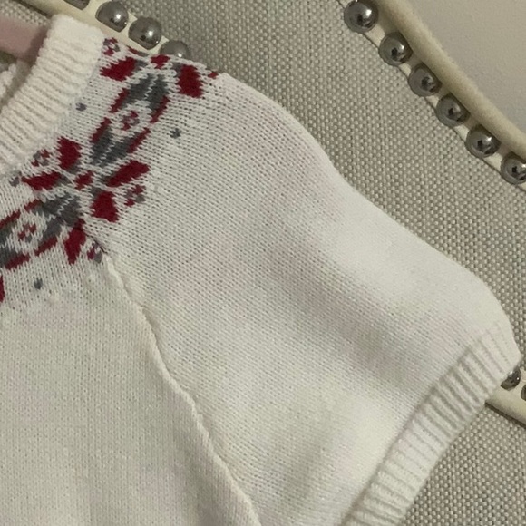 Gymboree White Fair Isle Sweater Dress 5T - Picture 7 of 7